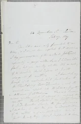 Podepsaný dopis Williama Henryho Foxe Talbota Jamesi Davidu Forbesovi, 1839