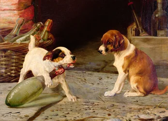 Otevírání láhve, 1887 (jeden z páru)