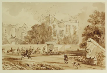 Hardwick Old Hall (akvarel na papíře)
