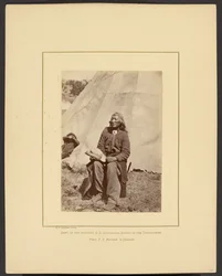 [Washakie nebo Střílí bizoní běh, Šošoni, Wind River Mountains, Wyoming]