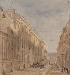 Začátek Kings Stabling, Paříž, cca 1828 (wc na papíře)