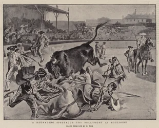 Ponižující podívaná, boj s býky v Boulogne