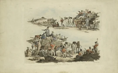 Camp Scenes, 1803 (barevný lept)