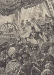 Nastupování (litho)
