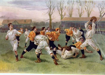 Fotbalový zápas, 1890