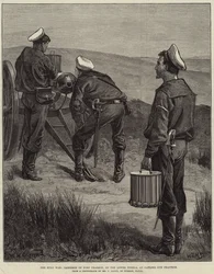 Válka Zuluů, posádka Fort Pearson, na Dolním Tugele, v Gatling Gun Practice