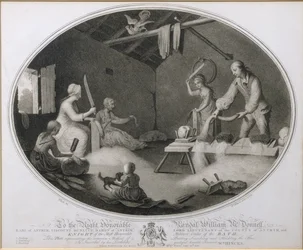 Společná metoda broukání, pořezávání a otrhávání lnu, deska IV „The Linen Manufactory of Ireland“, deska IV