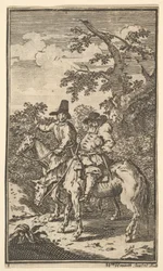 Hudibras Sallying Forth Sedmnáct malých ilustrací pro Samuela Butlerse Hudibras, č..., 1721-26.