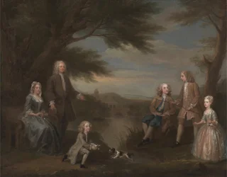 John a Elizabeth Jeffreys a jejich děti, 1730.
