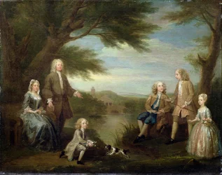 John a Elizabeth Jeffreys a jejich děti, 1730