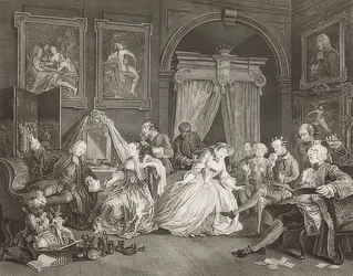 Manželství à la Mode / manželství podle módy. List 4: The Toilette / The Countess
