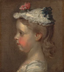 Studie dívčí hlavy, ca. 1745.