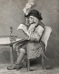 Politik, z „Díla Williama Hogartha“, vydané v roce 1833