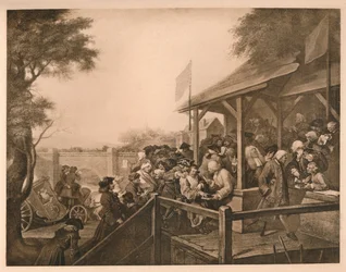 The Polling, Plate III z The Humours of an Election, 1757