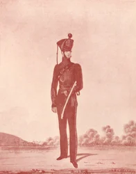 Důstojníci armádních pušek Madras, c1837-1843, 1909