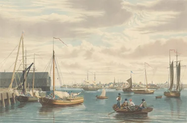 Boston: From the Ship House West End of the Navy Yard, publikoval 1833.