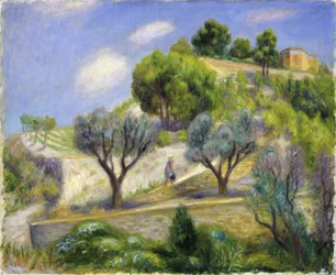 La colline de Vence - "Terasovitý kopec, Vence" Obraz od Williama Jamese Glackense (1870-1938) Olej na plátně