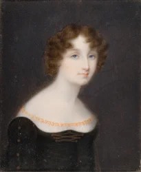 Portrét Georginy Elizabeth, manželky 2. hraběte z Bradfordu (1792-1842), kolem 1828-42 (olej na plátně)