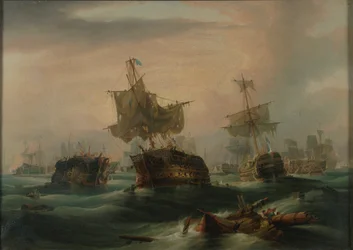 Bitva u Trafalgaru, 21. října 1805 : "Závěr akce", asi 1837 (olej na plátně)