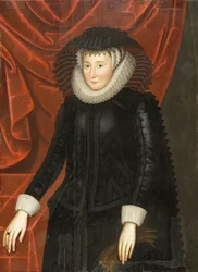 Portrét lady Katherine Smythe Scott (cca 1564-1616), cca 1625 (olej na dubovém panelu)