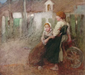 Večerní světlo (akvarel na papíře)