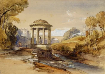 Studna svatého Bernarda, Water of Leith, poblíž Edinburghu, Skotsko,