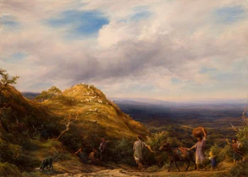 Zalesněné údolí a kopec, 1865.