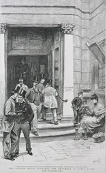 Vstup na burzu v Capel Court, 1891