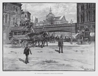 Katedrála svatého Pavla z Blackfriars (litho)