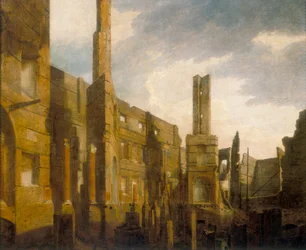 „Ruiny Pantheonu na Oxford Street po katastrofálním životě 14. ledna 1792“, 1792