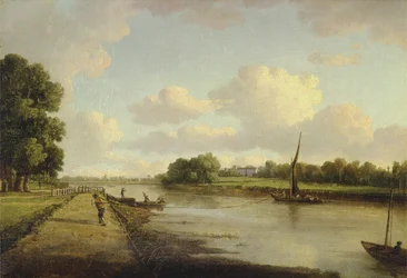 Pohled na řeku Temži v Richmondu (?), kolem roku 1776 (olej na plátně)