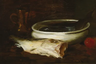 Ryby a zátiší, cca 1904-1909 (olej na plátně)