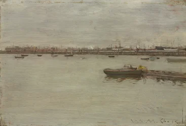 Grey Day on the Bay, kolem roku 1886 (olej na dřevě)
