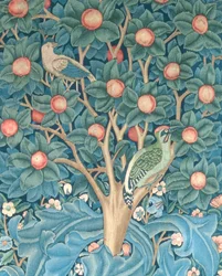 Tapiserie datel, detail datlů, gobelín z roku 1885