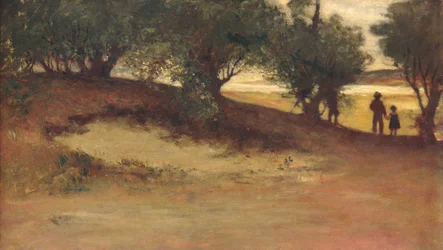 Sand Bank with Willows, Magnolia, 1877.