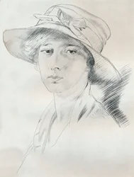 Portrétní studie tužkou, 20. století 1932
