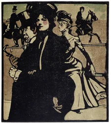 Aristokraté na dostizích, Londýn - v „“Typech Londýna“, William Nicholson (1872-1949), ed Floury