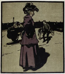 Merchant of Four Seasons, Londýn - v „“ Types of London“ od Williama Nicholsona (1872-1949), ed Floury