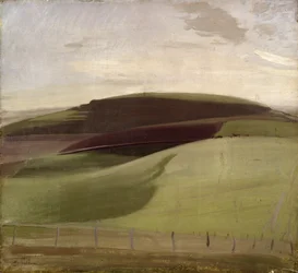 On the Downs (Wiltshire Landscape) 1924 (olej na plátně)