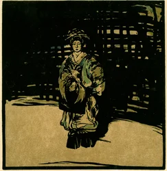 Sada Yacco, kolem roku 1902 (chromolitho)