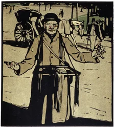 Toy Merchant, London – in “” Types of London””, William Nicholson (1872-1949), ed Floury