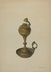 Mosazná lampa, c. 1939.