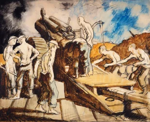 Houfnice v akci, kolem roku 1917