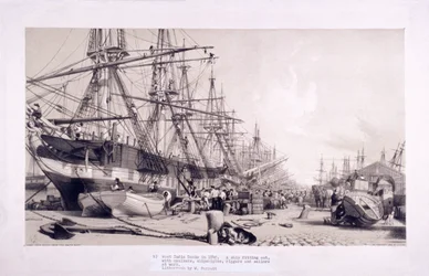 West India Docks, Poplar, Londýn, 1830