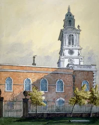 Kostel St Botolph bez Bishopsgate, City of London, c1815