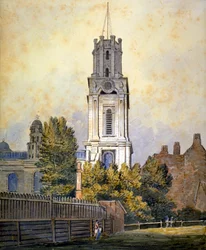 Kostel svatého Jiří na východě, Stepney, Londýn, c1815