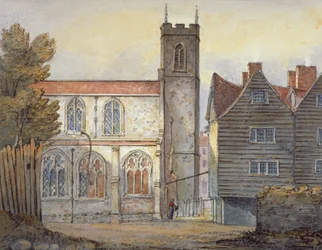 Kostel Svaté Kateřiny u věže, Stepney, Londýn, 1815