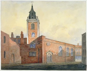 Kostel svatého Michaela Bassishawa, City of London, 1815