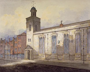 Pohled na sluneční hodiny St Katherine Cree, City of London, c1815.