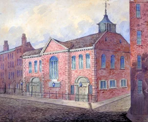 Pohled na kostel svatého Jiří mučedníka, Queen Square, Holborn, Londýn, c1815
